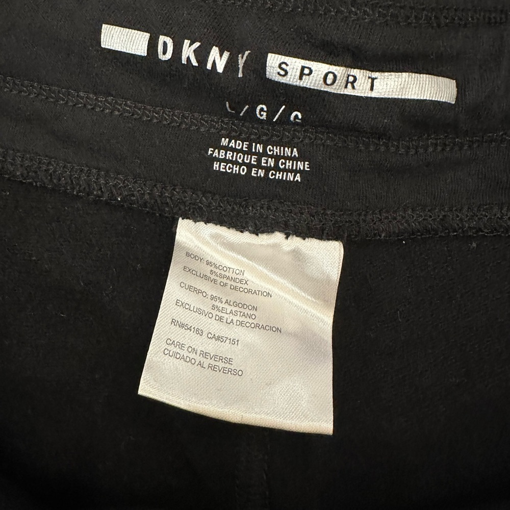 Chicago Blackhawks DKNY Sport Women’s Black Brooke Jogger Pants Size L - Picture 5 of 9